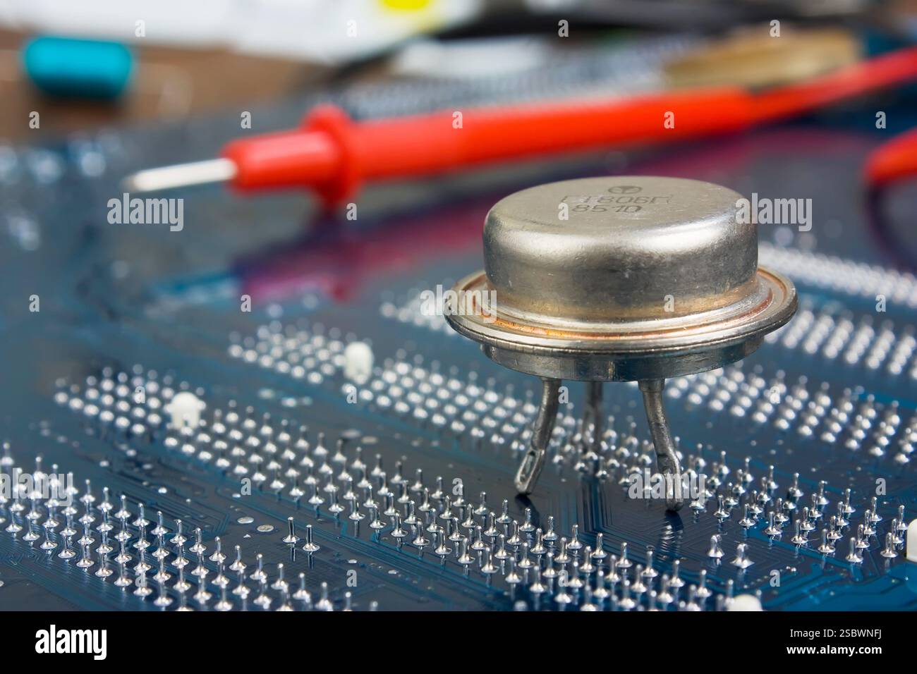 Radio components laid out on the electronic circuit Stock Photo - Alamy