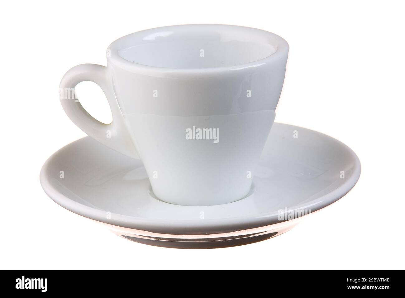 coffee cup with saucer isolated on white background Stock Photo - Alamy
