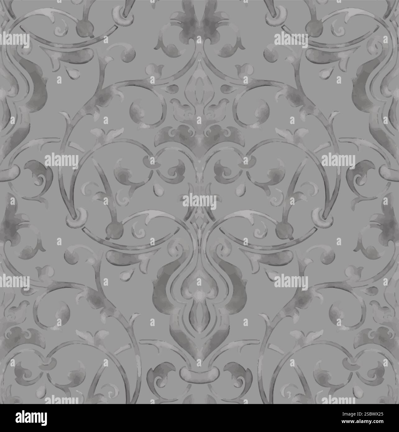 Damask seamless pattern element. Vector classical luxury old fashioned ...
