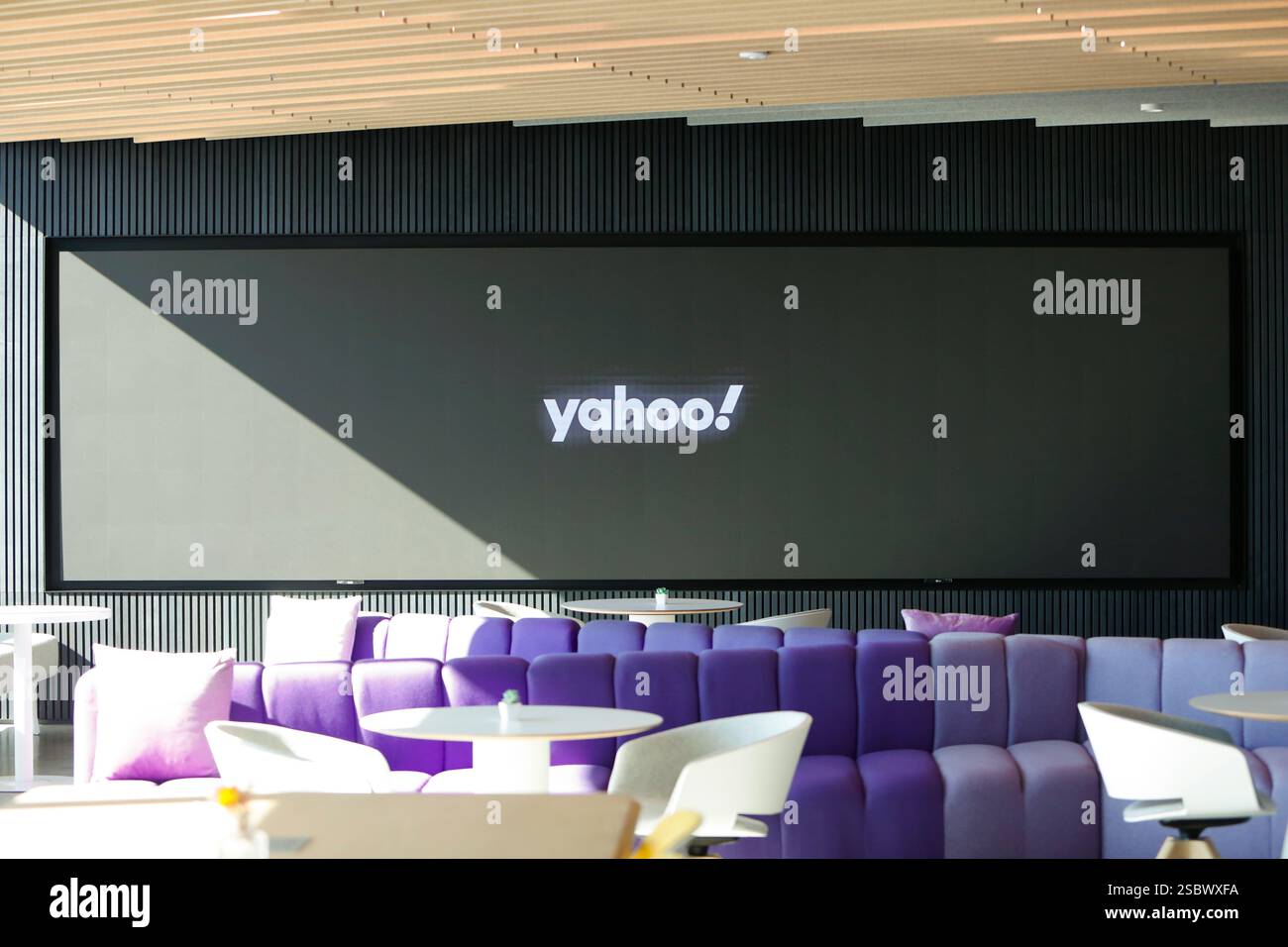 IMAGE DISTRIBUTED FOR YAHOO - The lobby area and collaboration space at ...