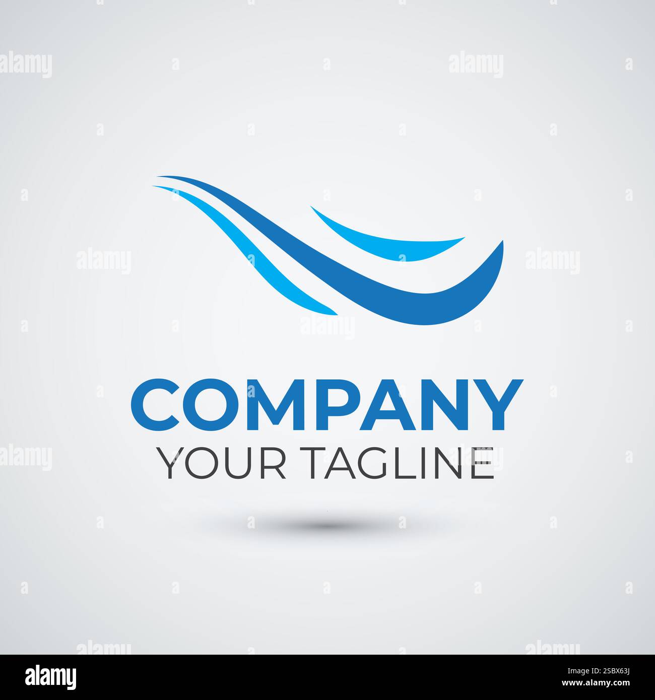 Wave water logo design template icon Stock Vector