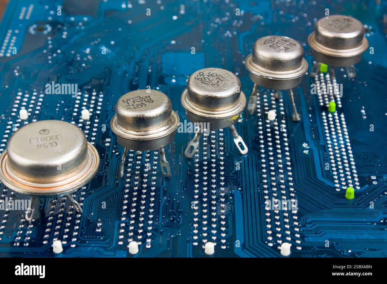 Radio components laid out on the electronic circuit Stock Photo - Alamy
