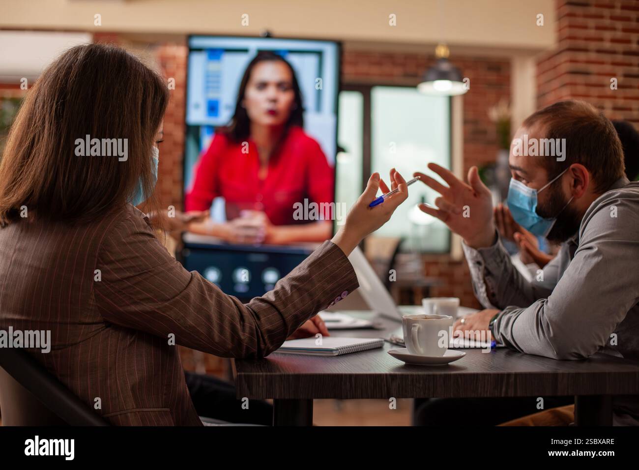 While Viewing Viewing monitor hi-res stock photography and images - Alamy