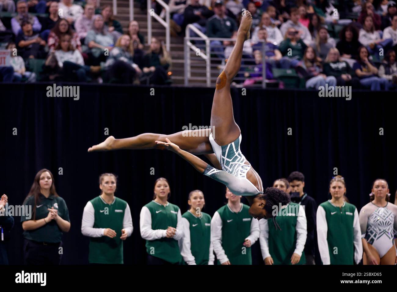 Michigan State's Gabrielle Stephen competes during an NCAA gymnastics