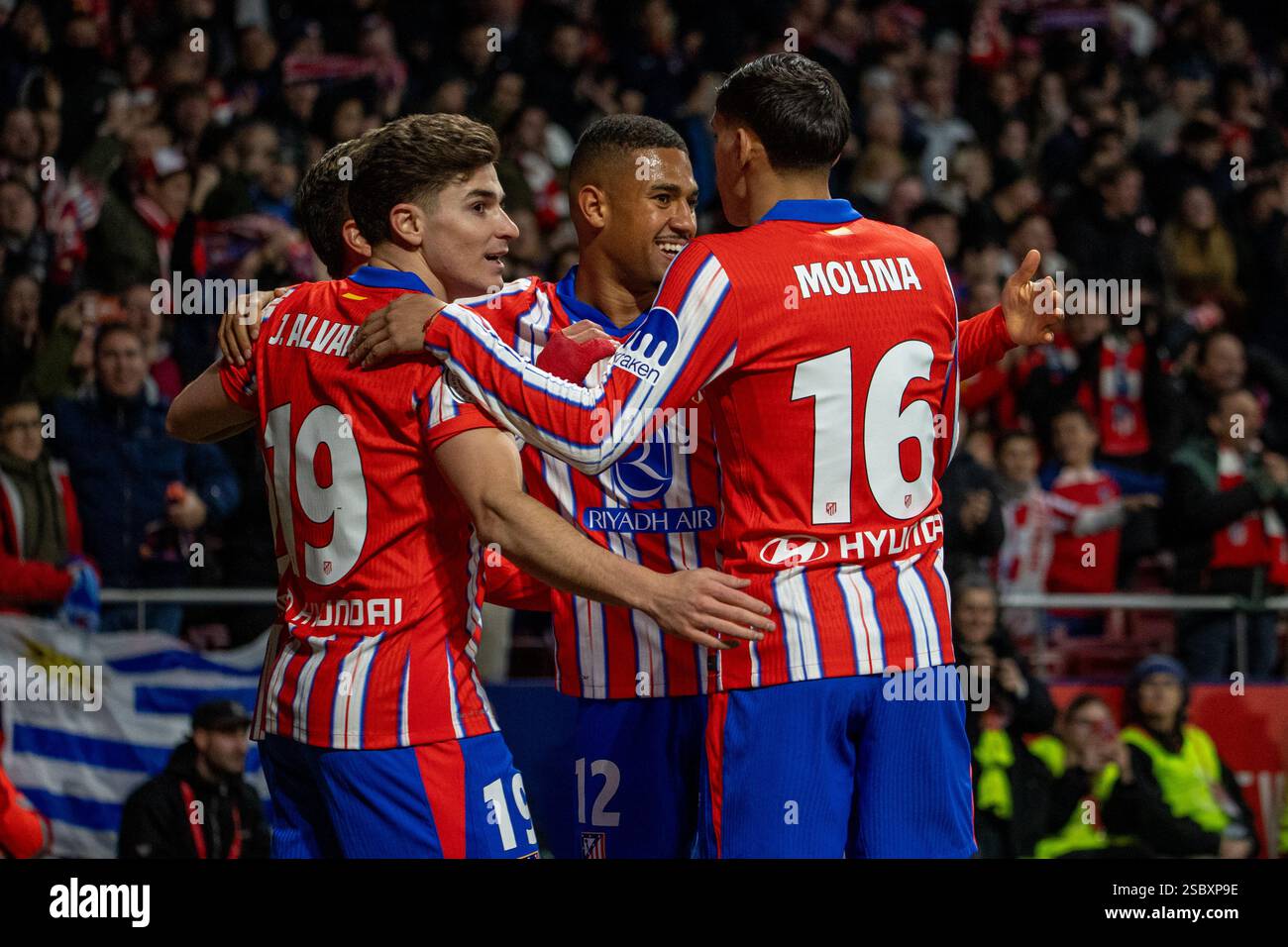 Copa del Rey quarter-final match between Atletico de Madrid and Getafe at the Metropolitano stadium in Madrid. Final result: Atletico de Madrid 5 Getafe 0 Stock Photo