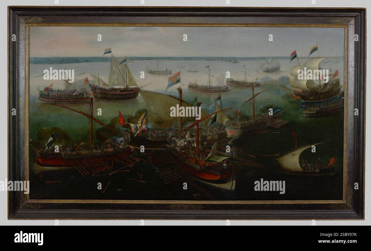 Hendrik Cornelisz. Vroom - De slag bij Sluis tussen Hollandse en ...