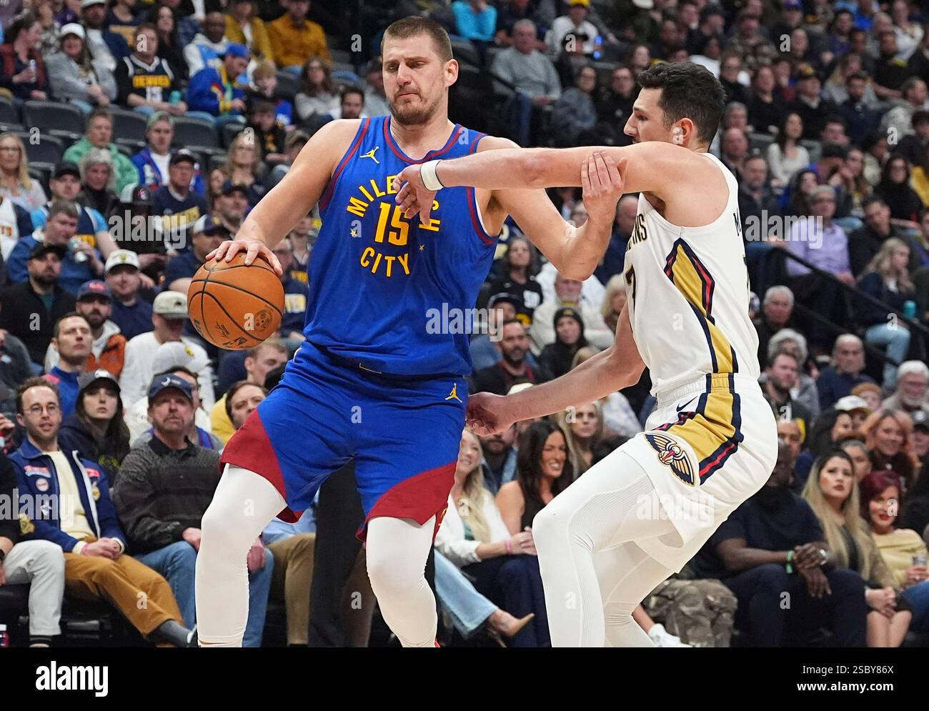 Matkovic Nba Denver Nuggets center Nikola Jokic (15) and New Orleans Pelicans center ...