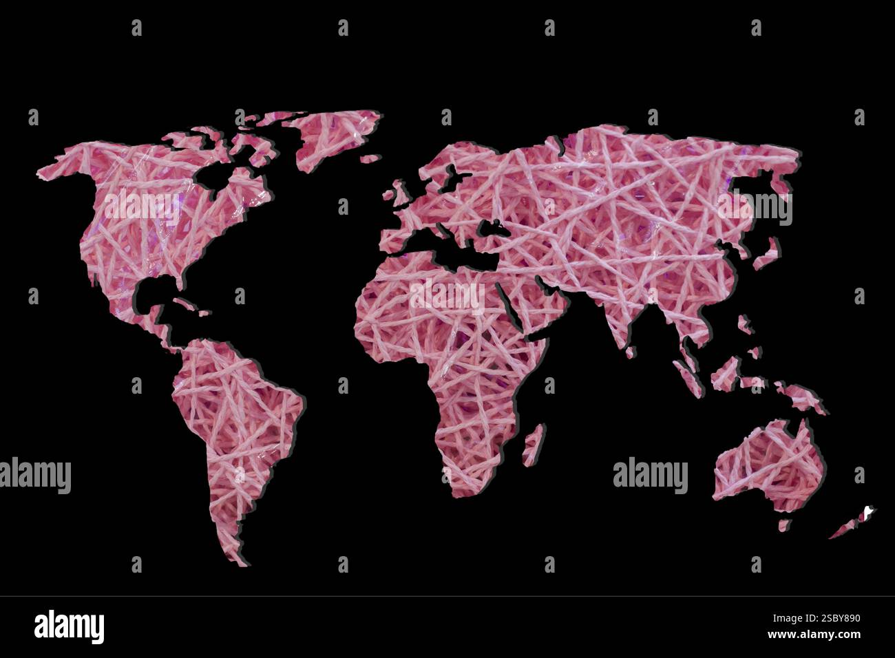 Roughly sketched out world map as global business concepts Stock Photo