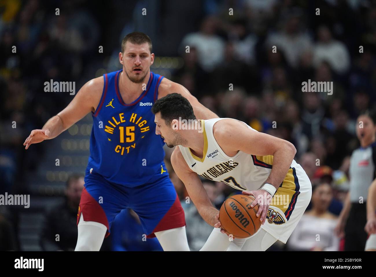 Matkovic Nba New Orleans Pelicans center Karlo Matkovic (17) and Denver Nuggets ...