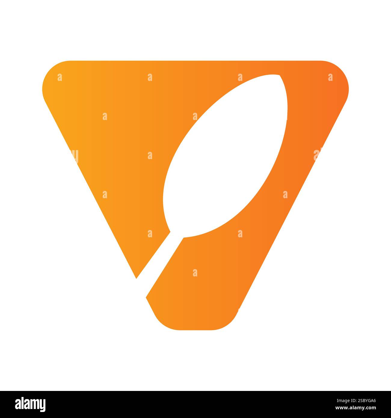 Initial Restaurant Logo On Letter V With Spoon Symbol Vector Template Stock Vector