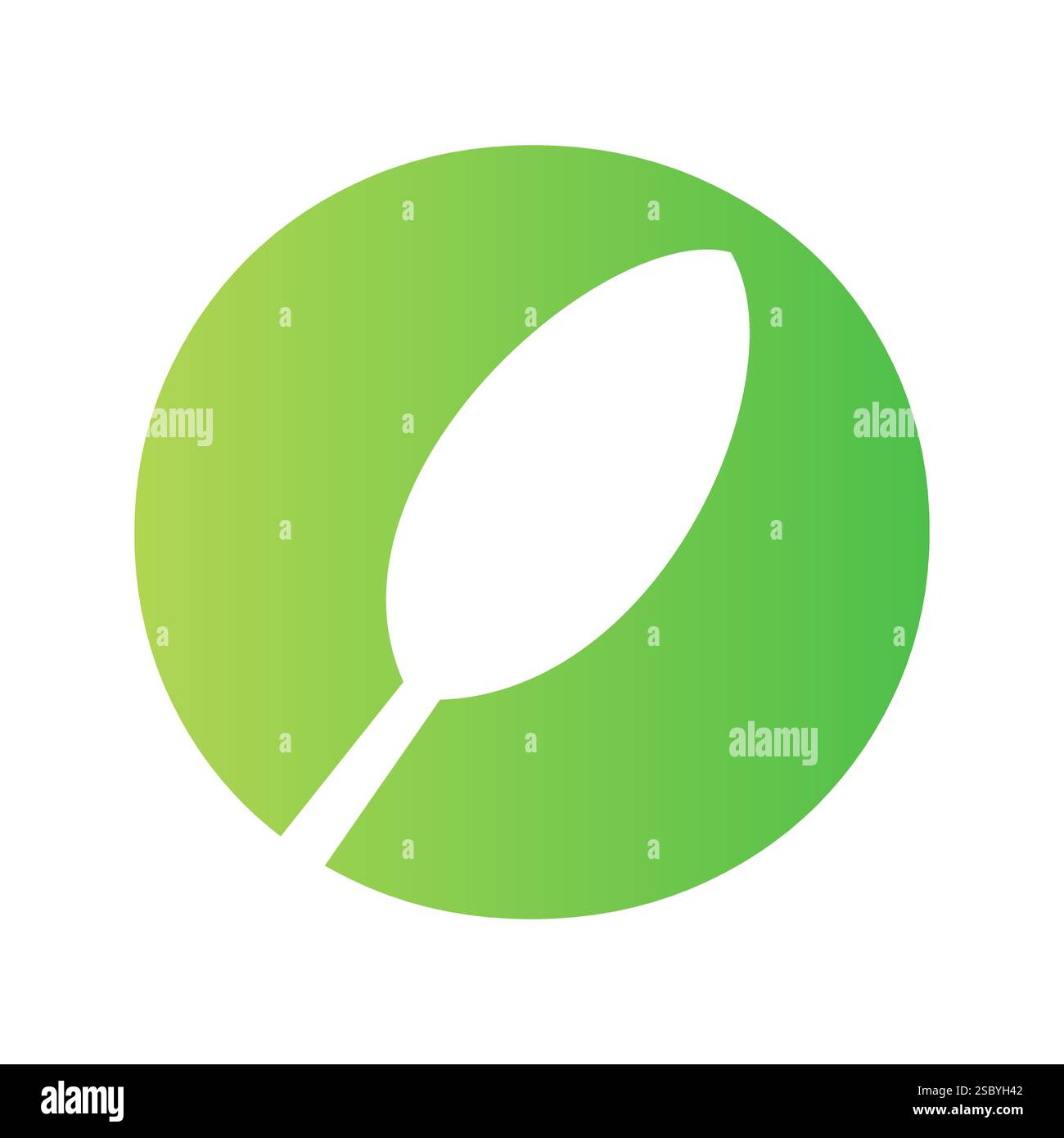Initial Restaurant Logo On Letter O With Spoon Symbol Vector Template Stock Vector