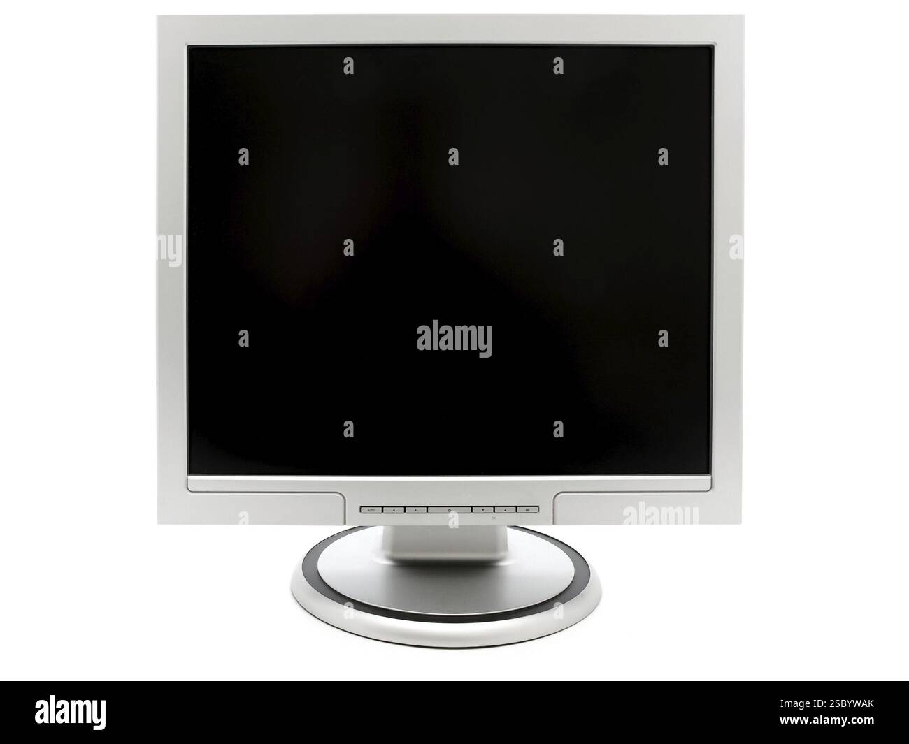 Monitor Against The White Background Riga, Latvia, Europe Stock Photo