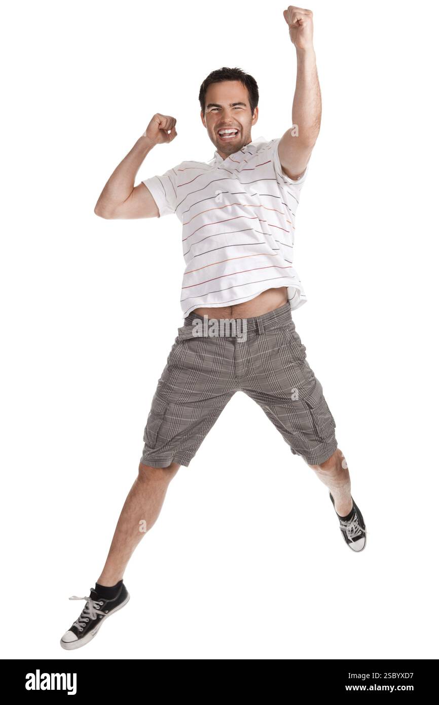 Teen jumping happy isolated hi-res stock photography and images - Alamy