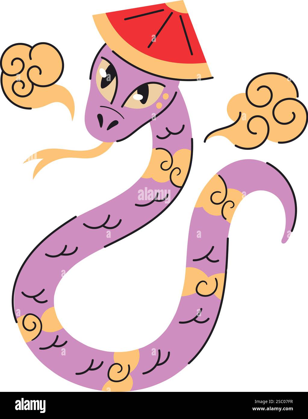 Purple Chinese Snake Icon Stock Vector Image & Art - Alamy