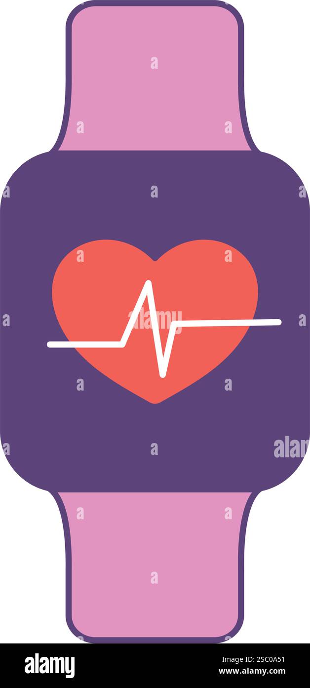 Heart rate monitor illustration Stock Vector Image & Art - Alamy