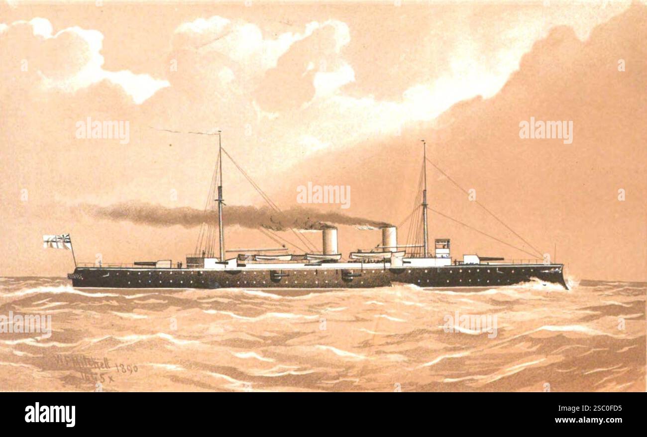 HMS Blake - Brassey's Naval Annual 1890 Stock Photo - Alamy