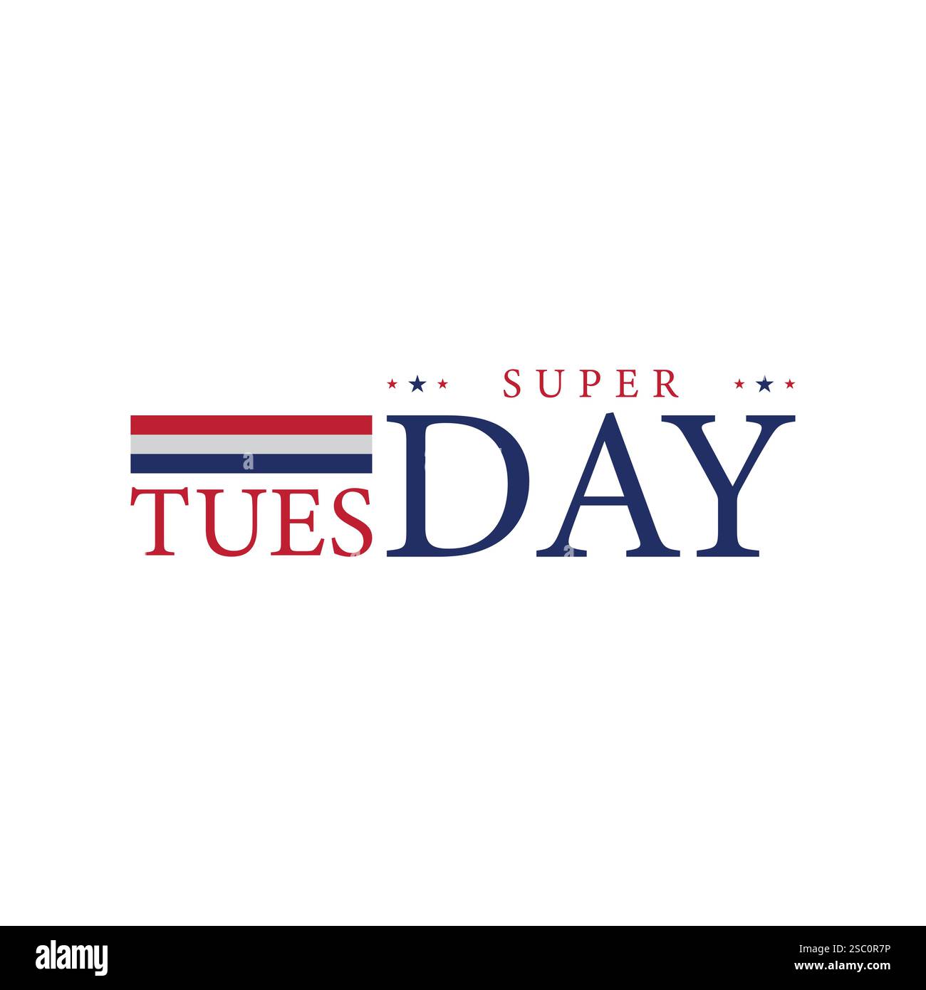 A Look at the Impact of Super Tuesday 2025 on American Politics Stock Vector