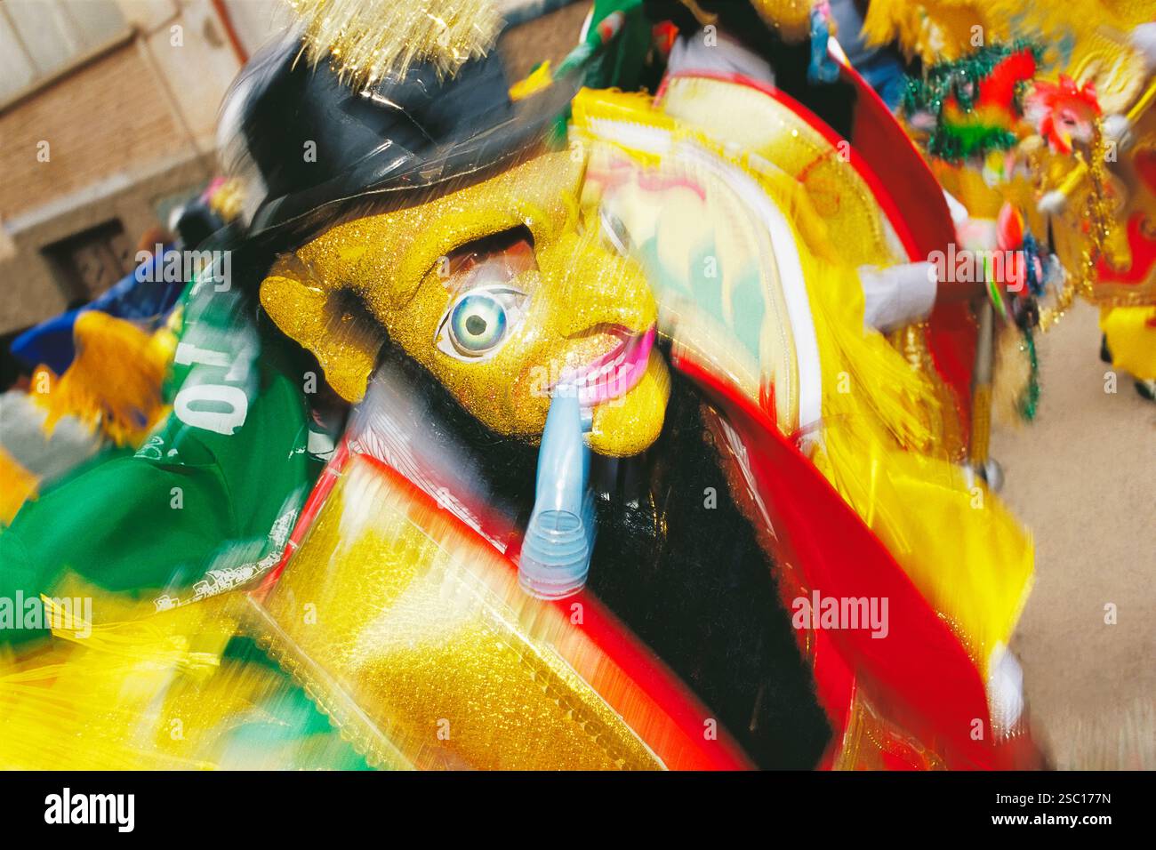 Carnival Mask, Copacabana, Titicaca Lake, Bolivia, South America Stock Photo