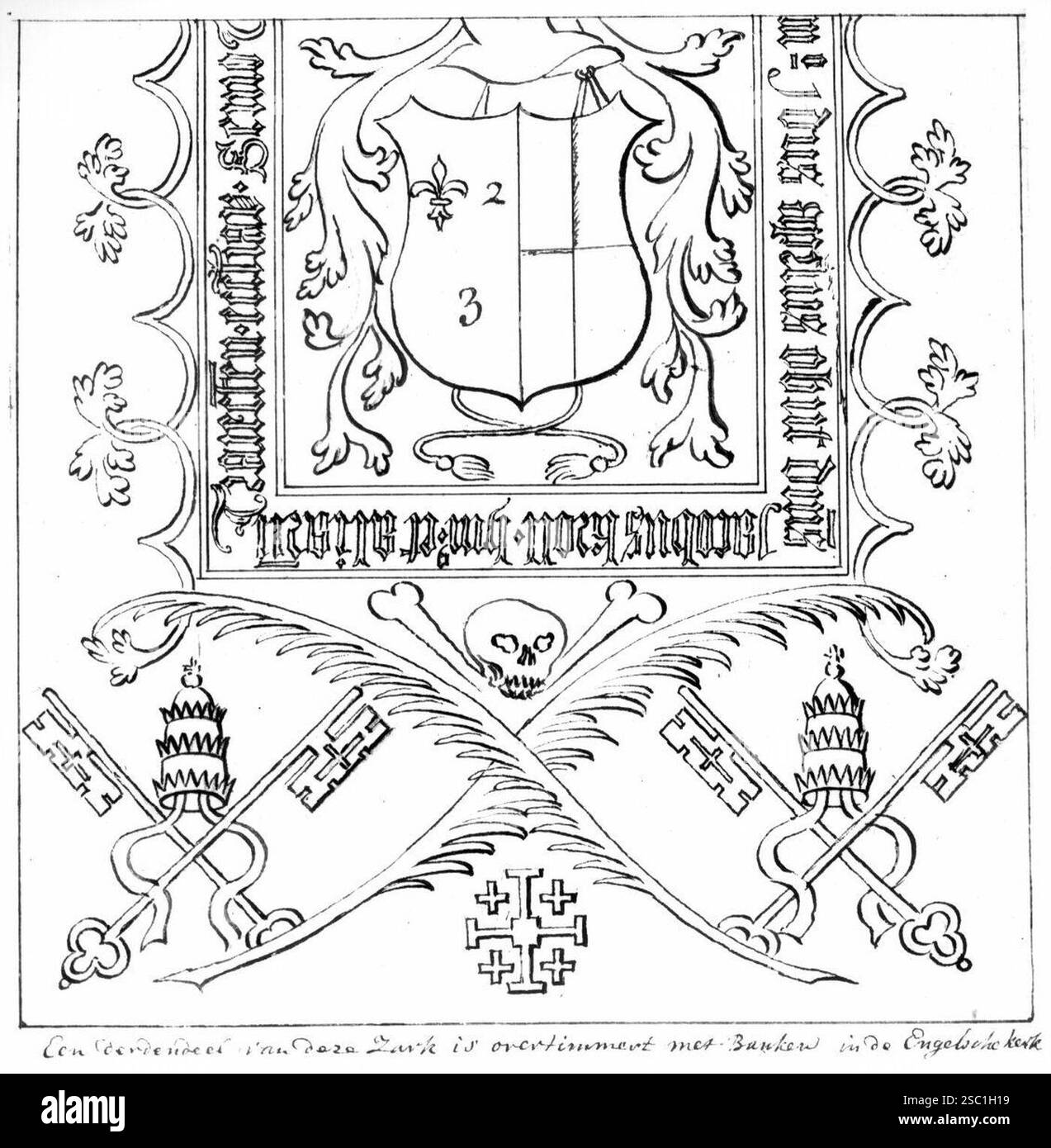 Afbeelding van het grafmonument van Jacob Krol kanunnik van St Marie in ...