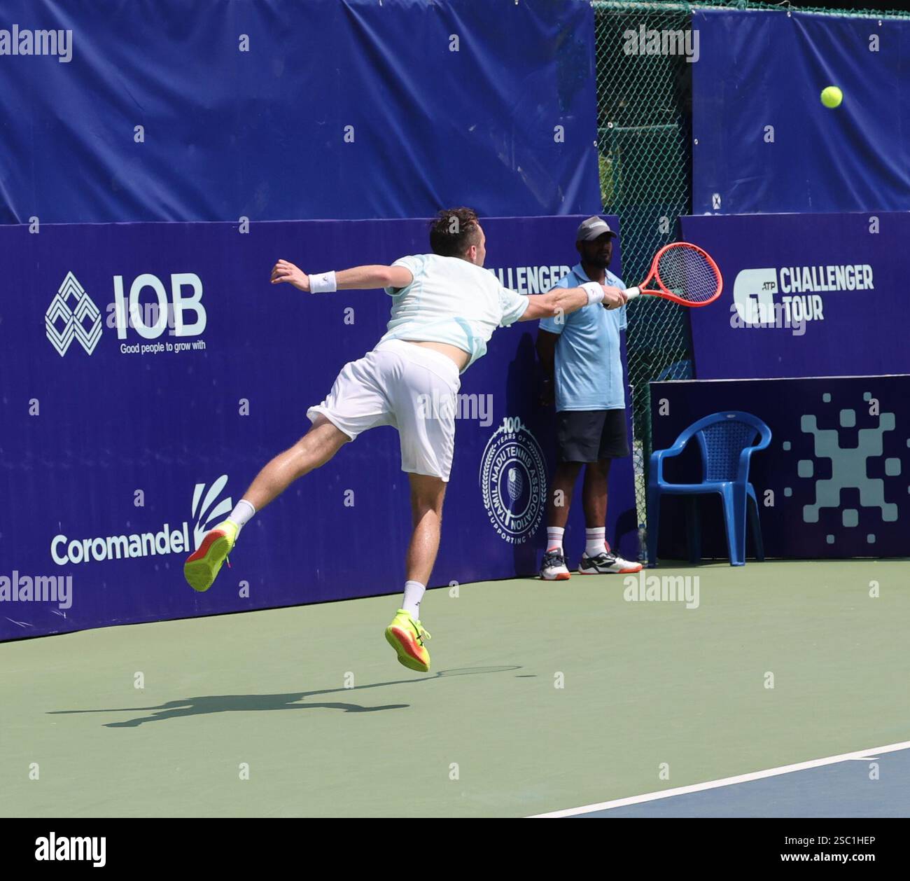 Chennai, India. 05th Feb, 2025. (8) Zsombor PIROS Hungary Vs Oleksandr OVCHARENKO (UKR) Zsombor PIROS (HUN) In action Credit: Seshadri SUKUMAR/Alamy Live News Stock Photo