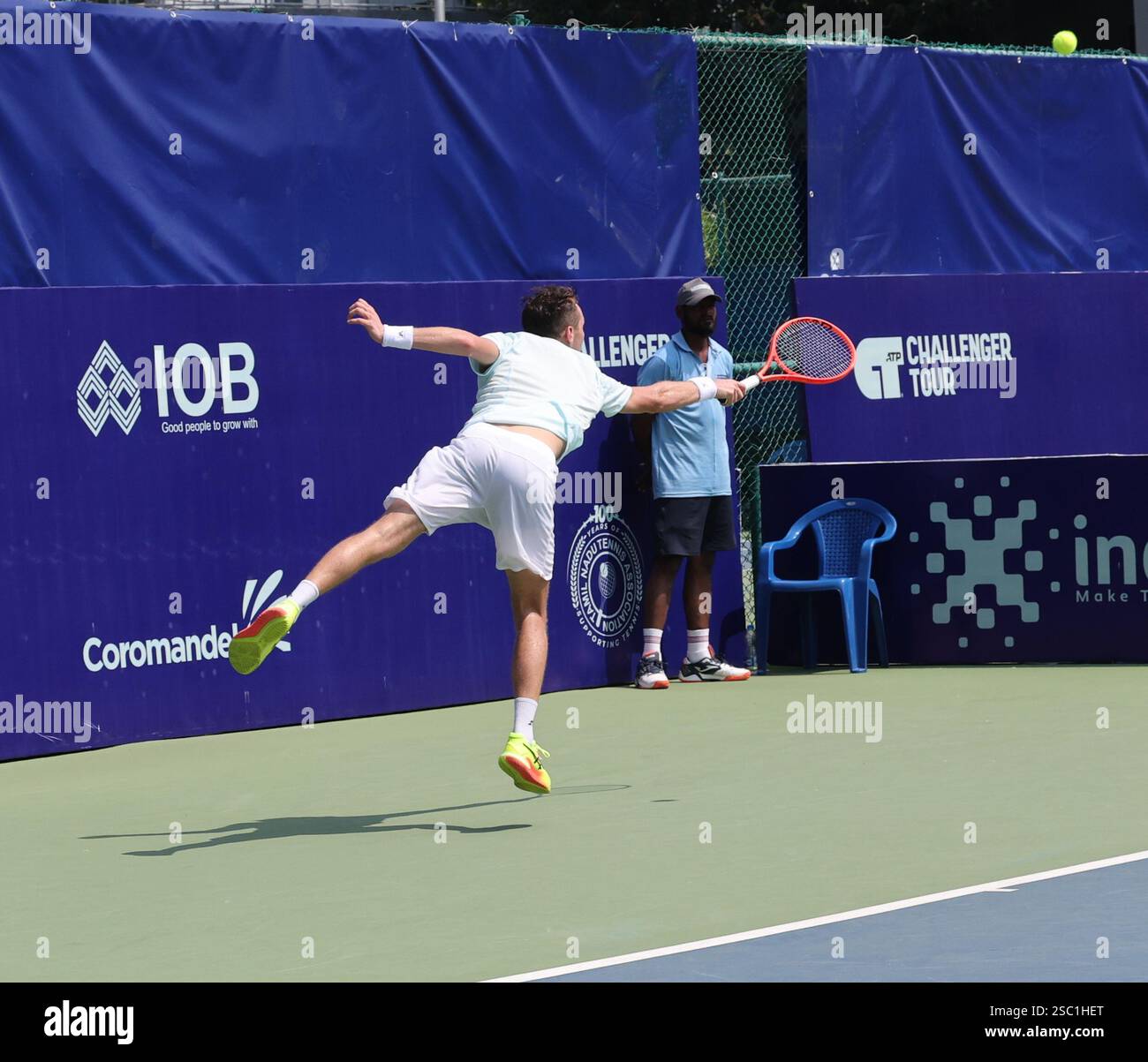 Chennai, India. 05th Feb, 2025. (8) Zsombor PIROS Hungary Vs Oleksandr OVCHARENKO (UKR) Zsombor PIROS (HUN) In action Credit: Seshadri SUKUMAR/Alamy Live News Stock Photo