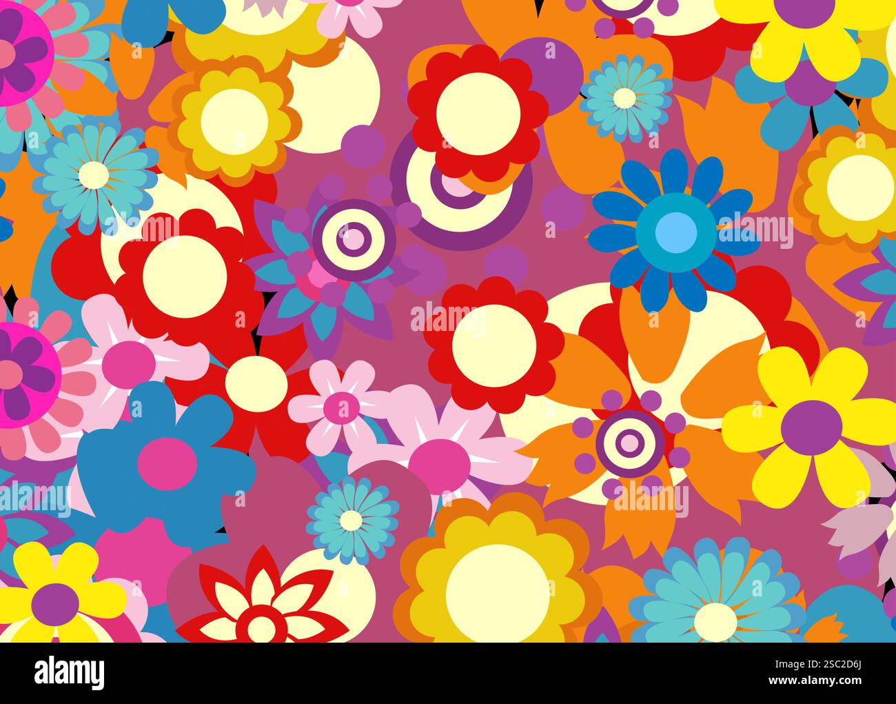 colorful spring flowers vector illustration Stock Vector Image & Art ...