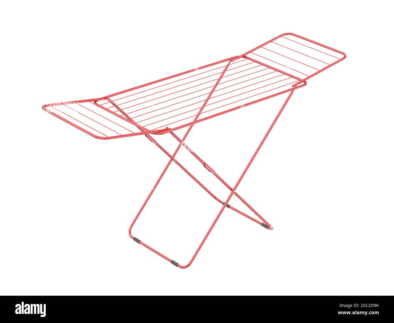 Red empty clothes drying rack hi-res stock photography and images - Alamy