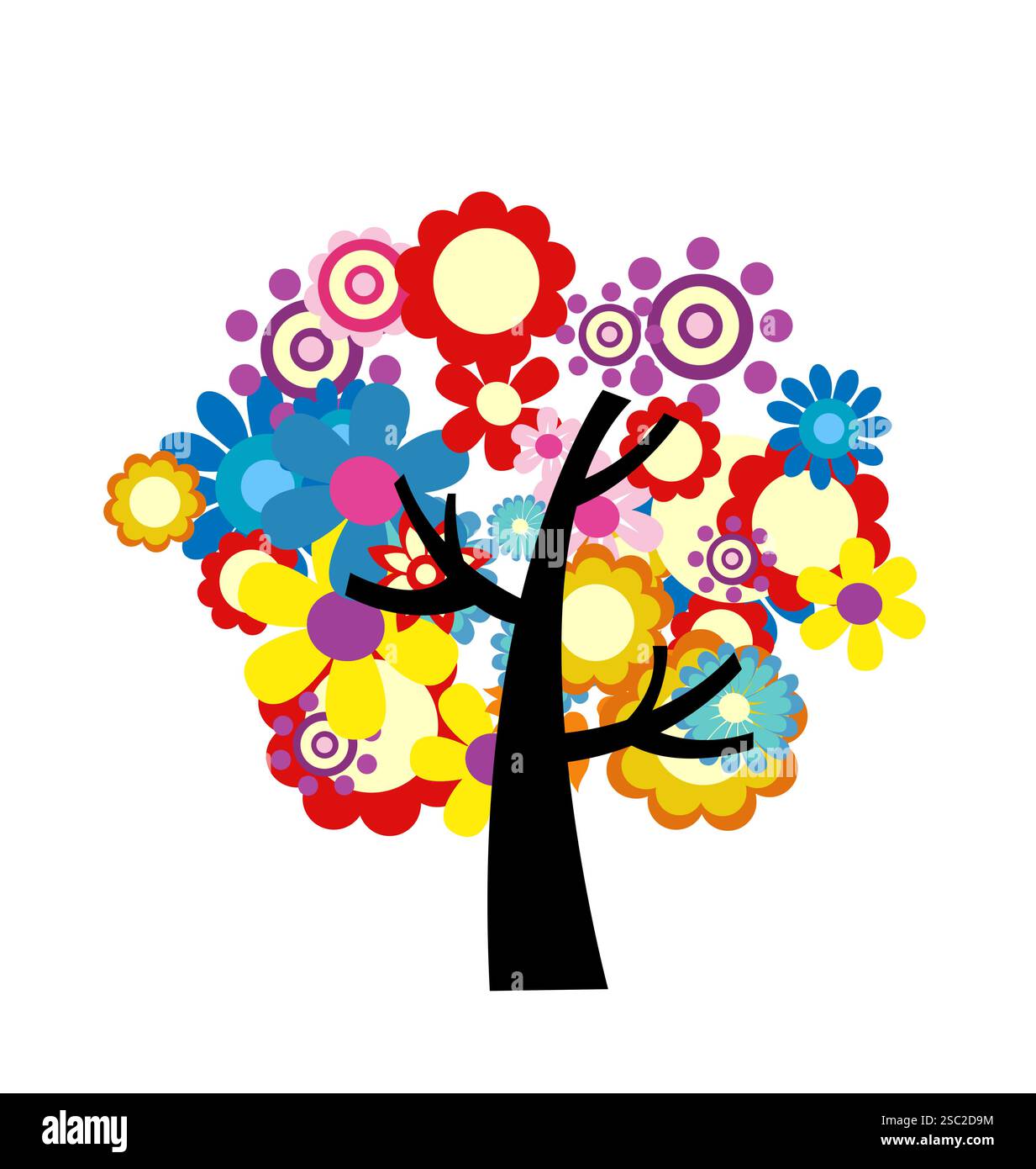 colorful spring flowers vector illustration Stock Vector Image & Art ...