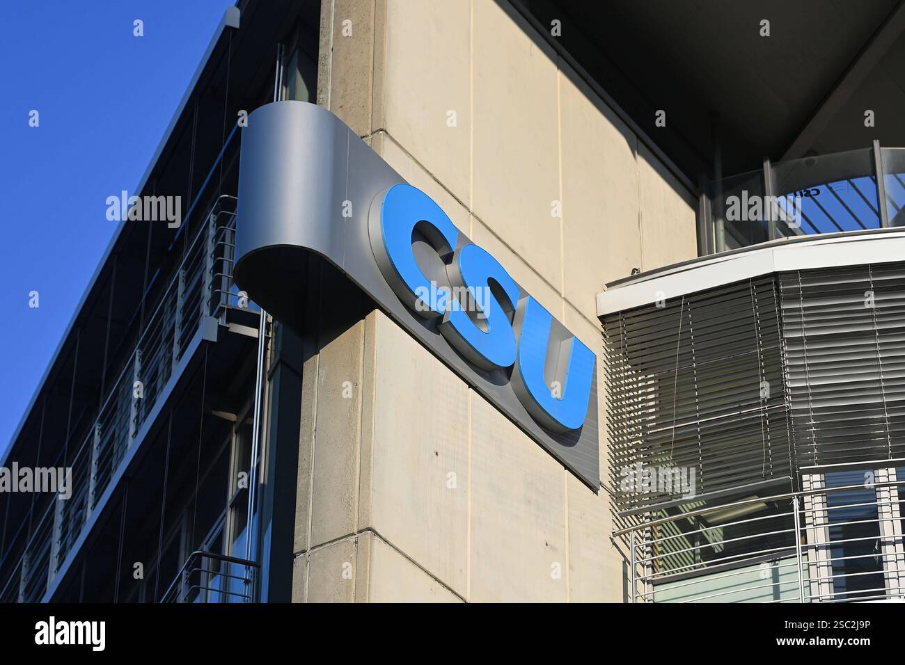 CSU Logo Gebaeude der CSU Landesleitung in Muenchen, Schriftzug ...