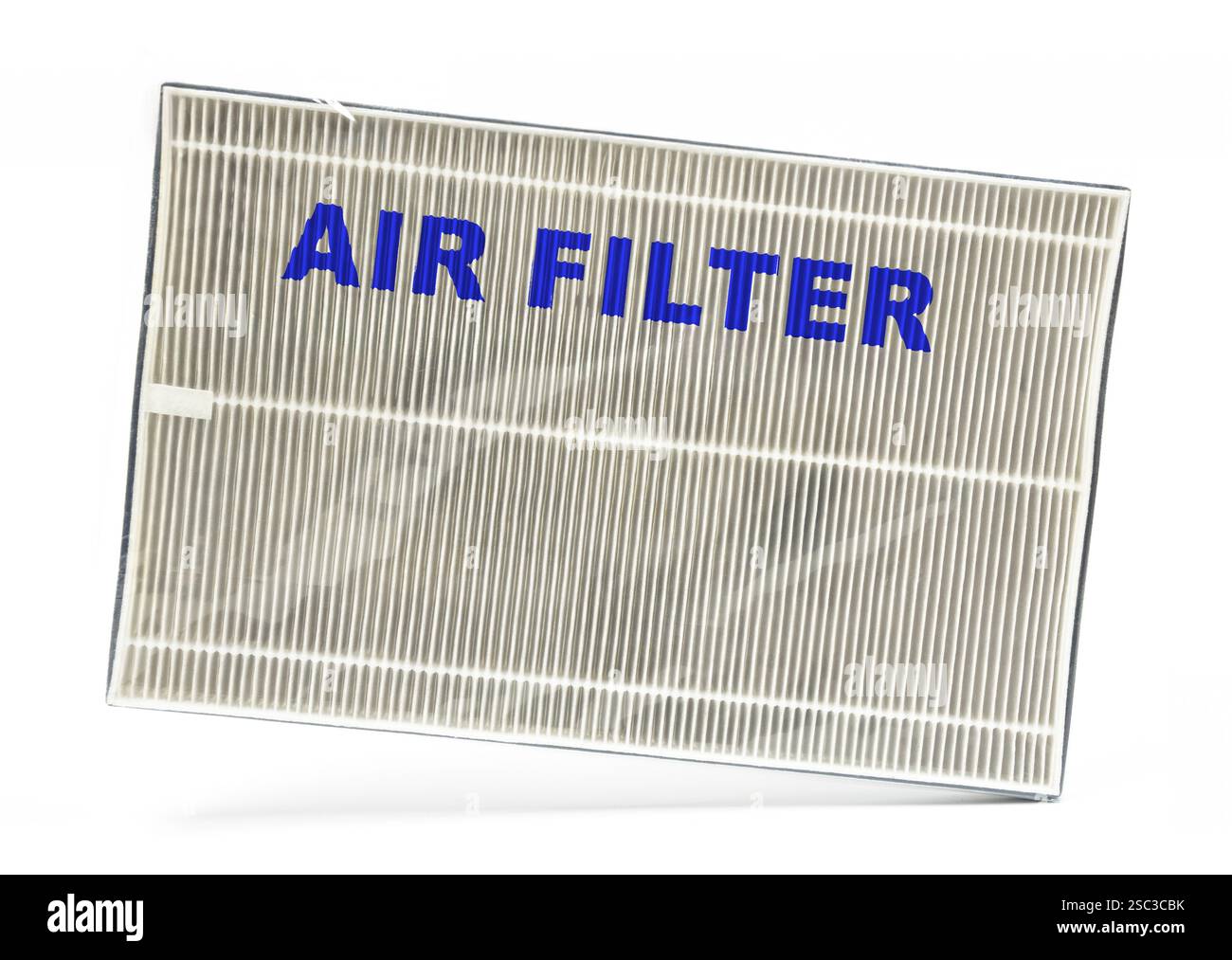 Replacing the filter in the central ventilation system. Stock Photo