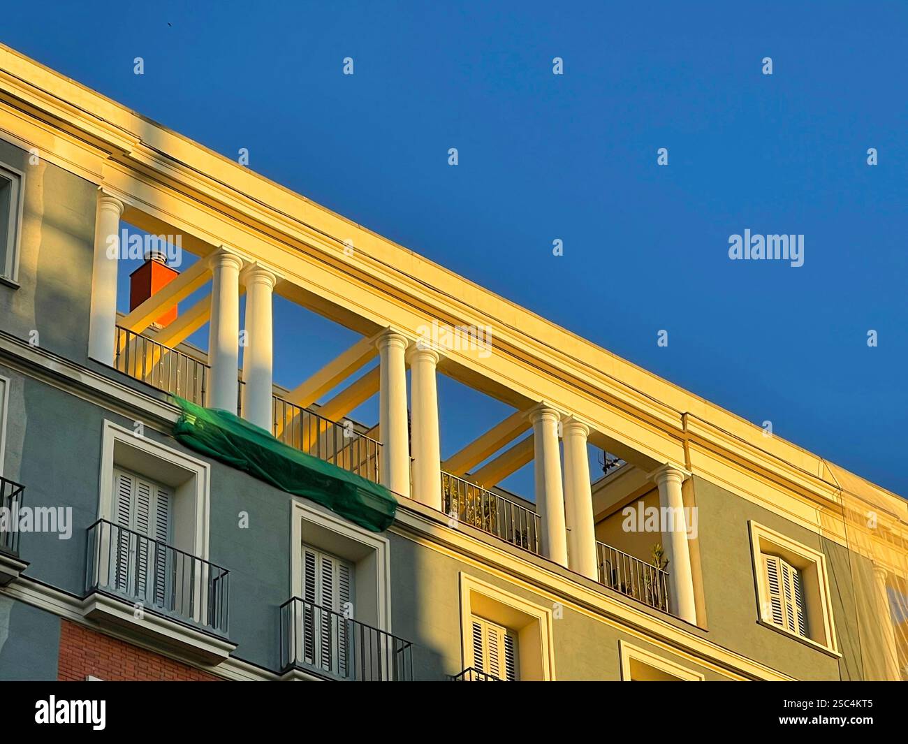 Attic. Serrano street, Madrid, Spain. - Smartphone Captured Stock Image