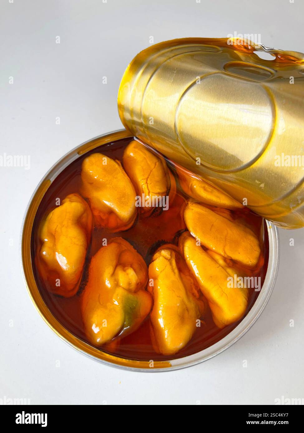 Can of mussels. - Smartphone Captured Stock Image