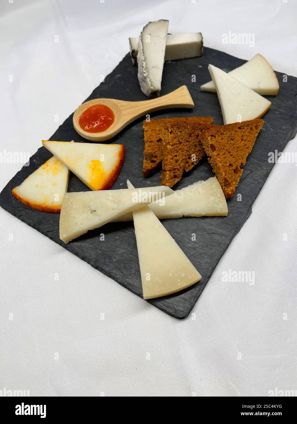 Cheese platter. Spain. - Smartphone Captured Stock Image