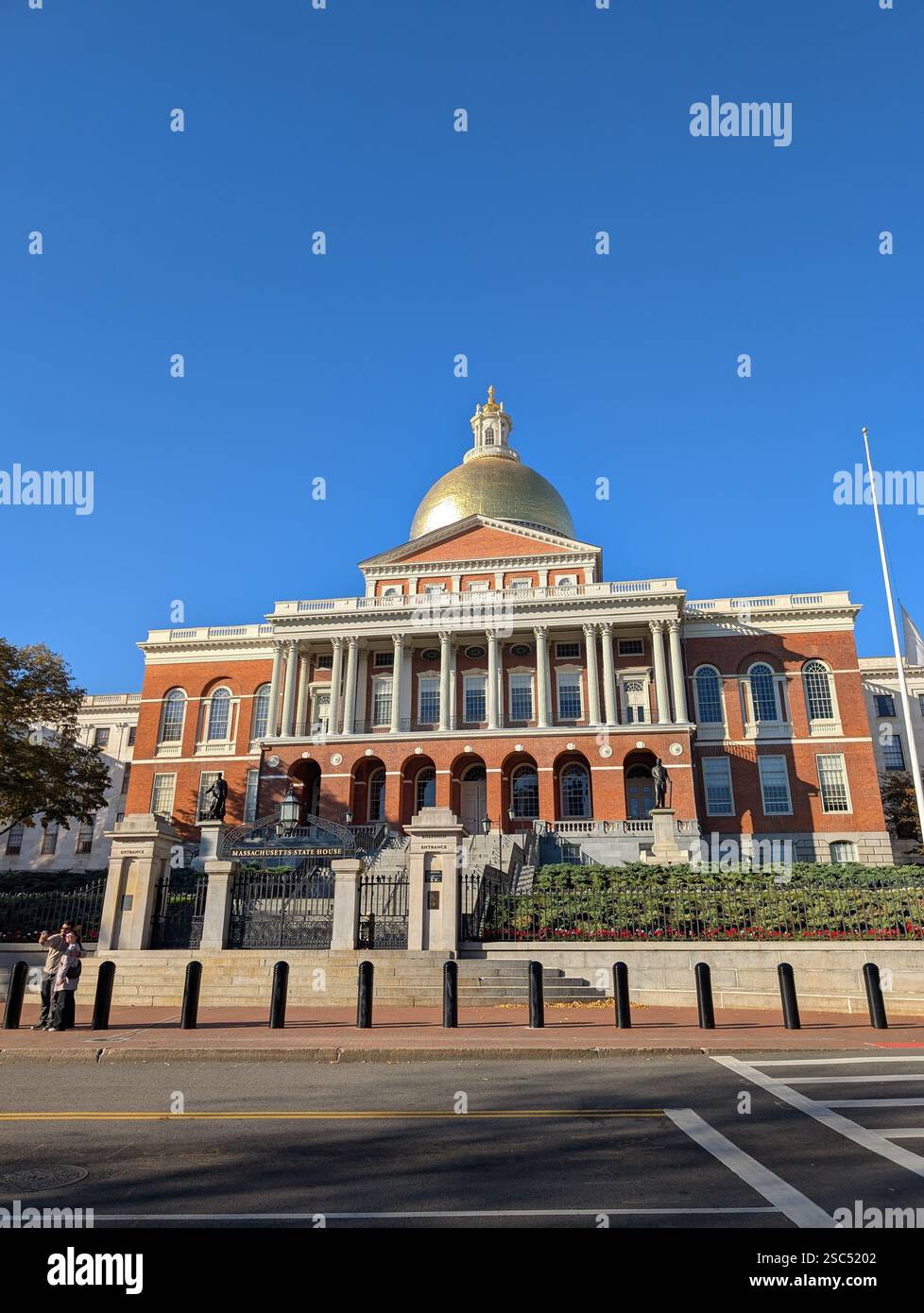The offices of the Boston Mayor and seat of Boston government, the city hall of Boston city. - Smartphone Captured Stock Image