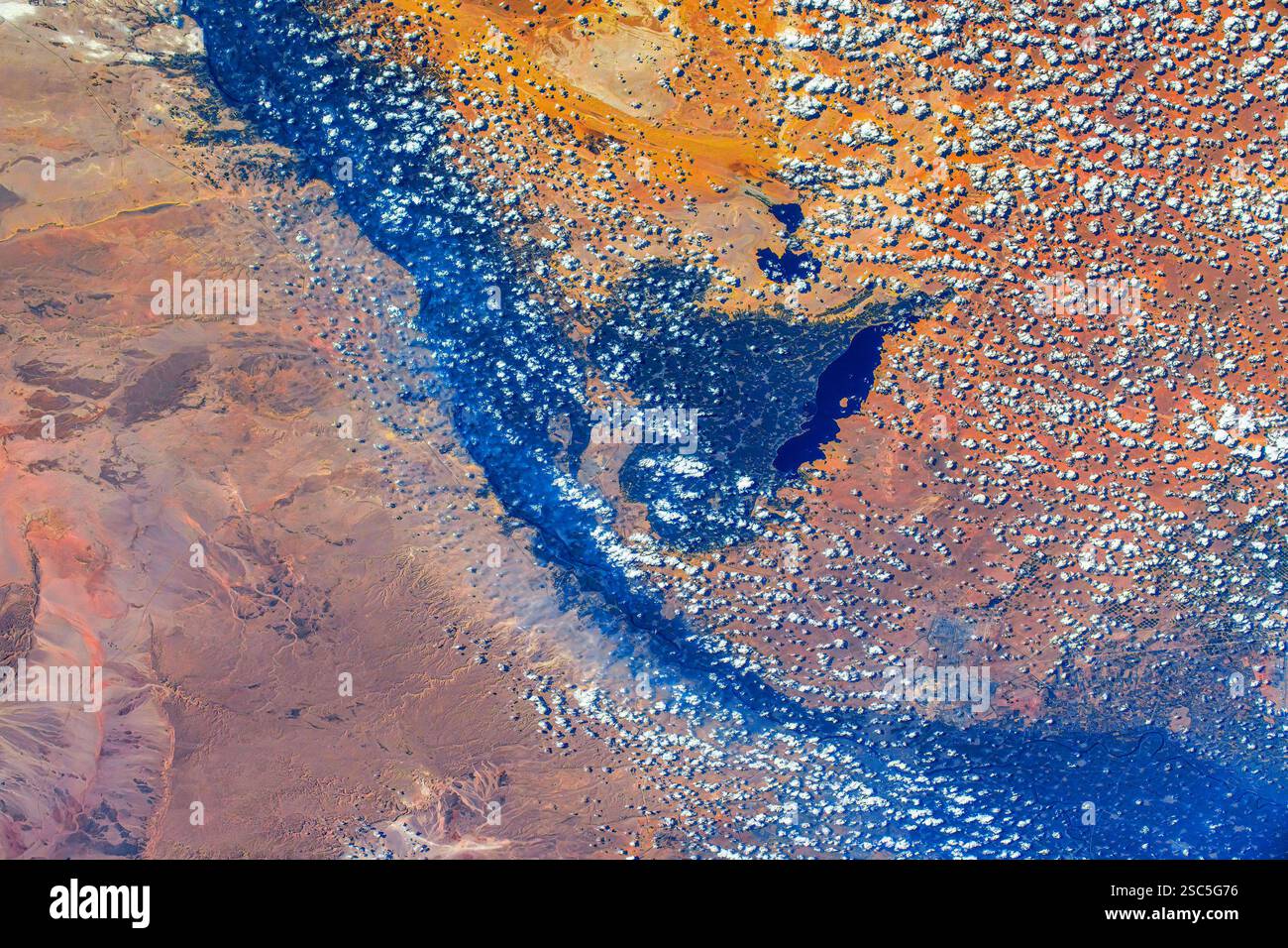 Digital enhancement of an image by NASA. Stock Photo