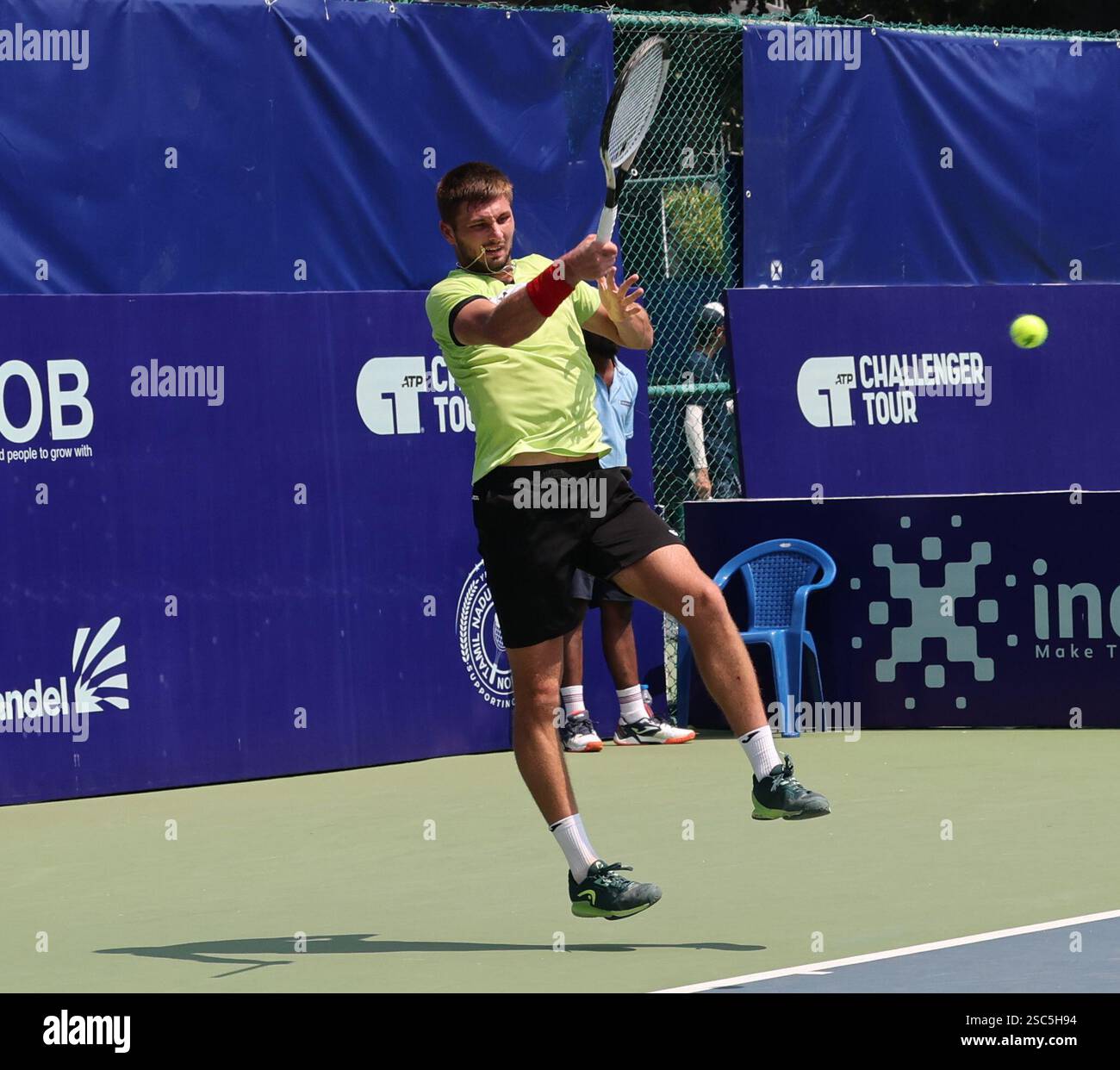 Chennai, Tamil Nadu, INDIA. 5th Feb, 2025. (8) Zsombor PIROS Hungary Vs .Oleksandr OVCHARENKO (UKR).''¨.Oleksandr OVCHARENKO (Credit Image: © Seshadri Sukumar/ZUMA Press Wire) EDITORIAL USAGE ONLY! Not for Commercial USAGE! Stock Photo