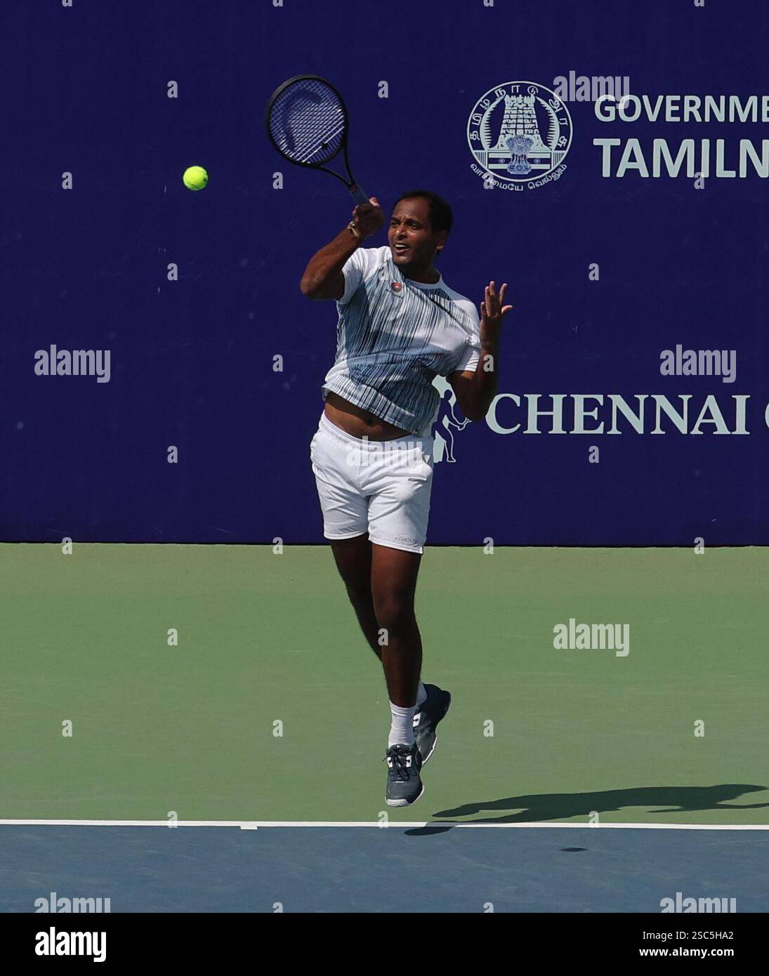 Chennai, Tamil Nadu, INDIA. 5th Feb, 2025. Doubles Saketh MYNENI (IND & Ramkumar Ramanathan (IND).Vs .Kimmer COPPEJENS (BEL) & Ergi KIRKIN (TUR).Saketh MYNENI (IND & Ramkumar Ramanathan (IND) won by 6-3, 6-1. (Credit Image: © Seshadri Sukumar/ZUMA Press Wire) EDITORIAL USAGE ONLY! Not for Commercial USAGE! Stock Photo