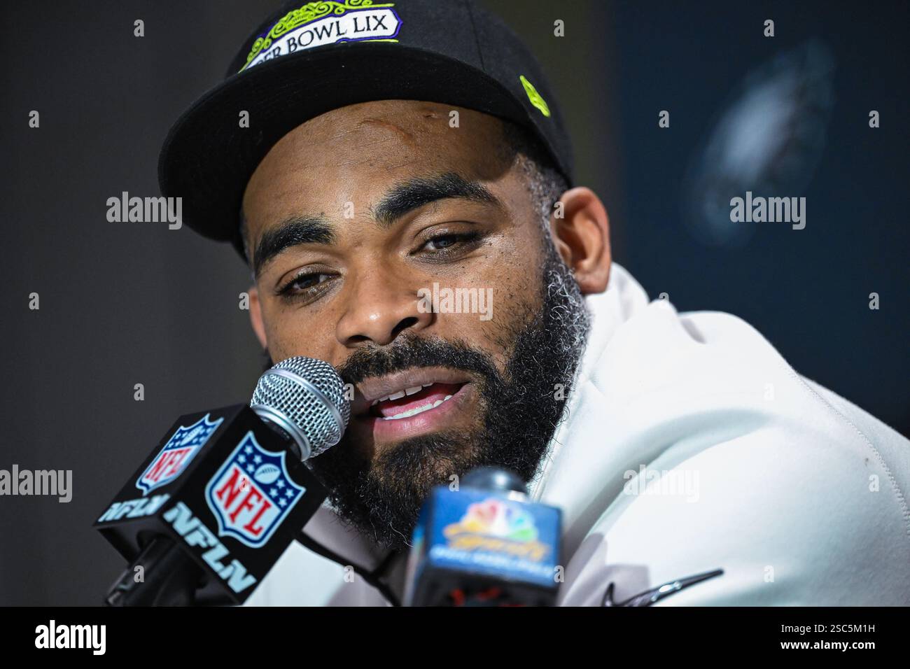 Philadelphia Eagles Defensive End, Brandon Graham, during a media ...
