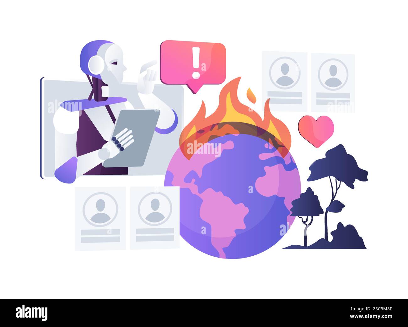 AI-Optimized Disaster Response abstract concept vector illustration ...