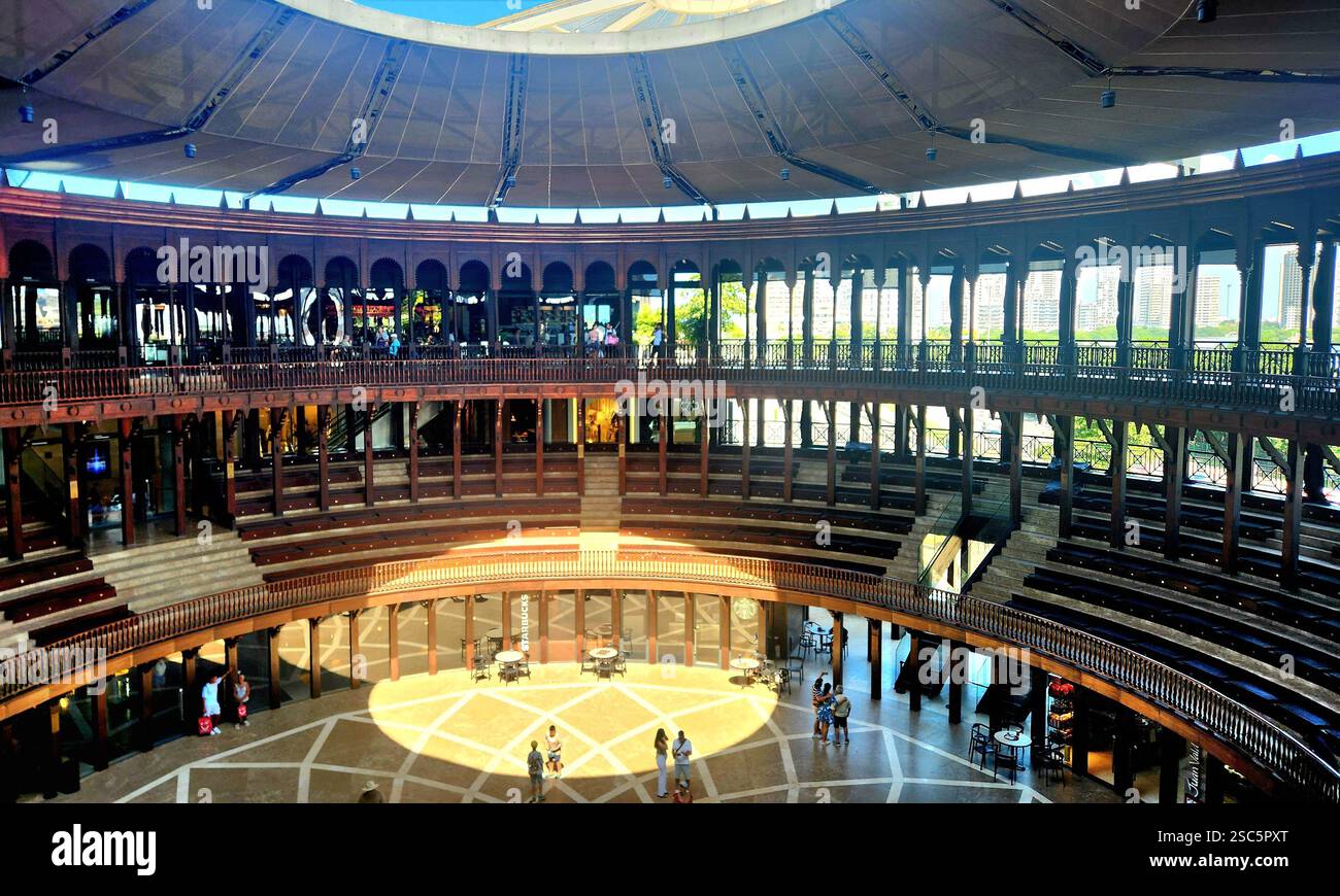 Colombia Cartagena Old Bullring - Bullfighting Stadium Arena - La Serrezuela Circo Teatro - La Plaza de Toros - Smartphone Captured Stock Image