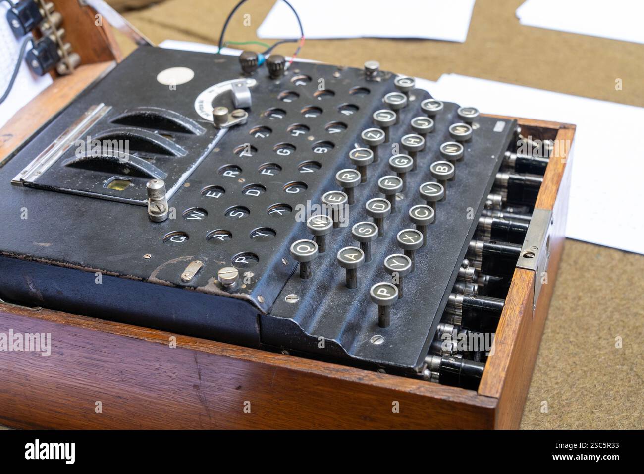 German Enigma machine encryption device from World War II Stock Photo ...