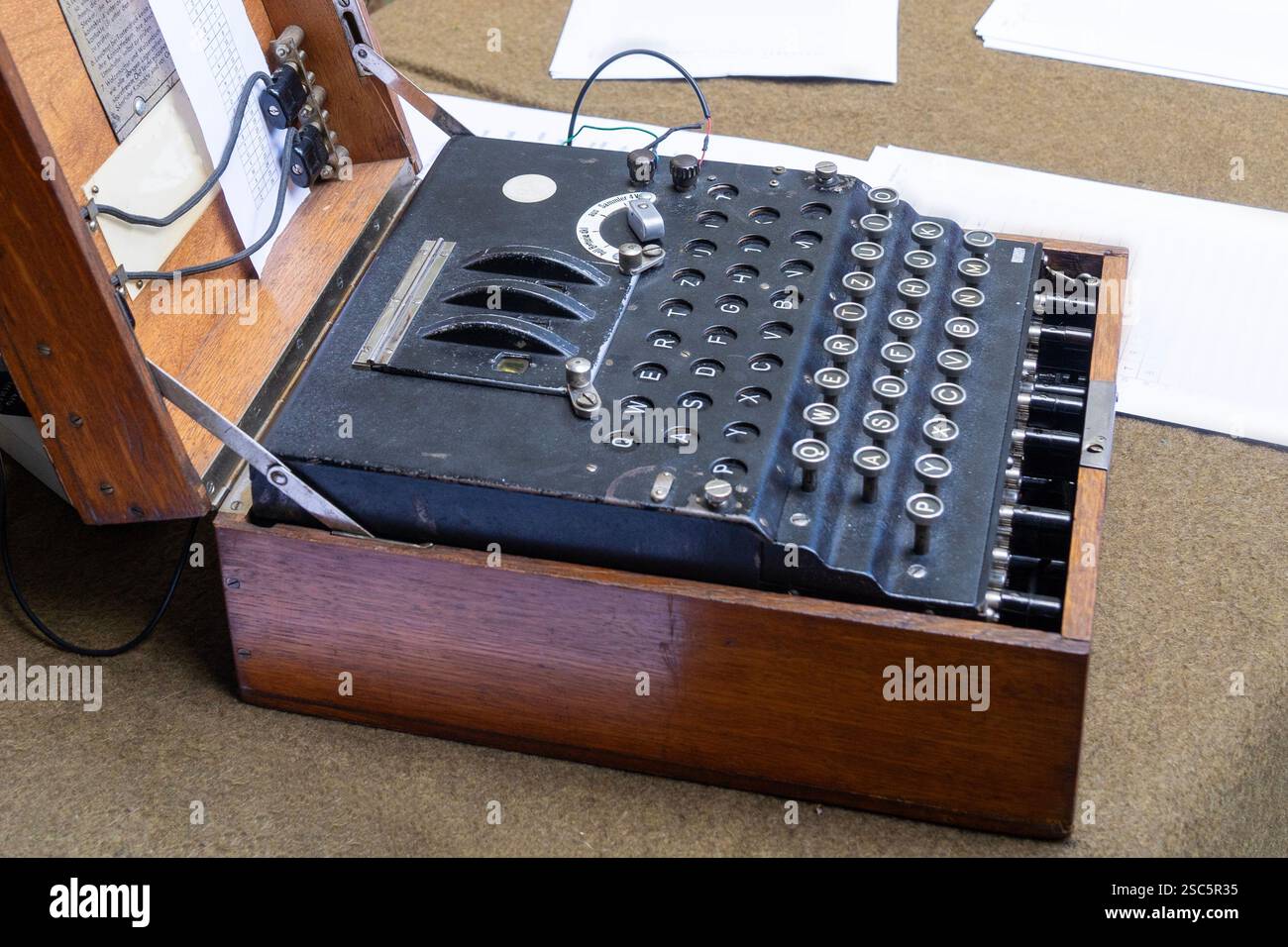 German Enigma machine encryption device from World War II Stock Photo ...