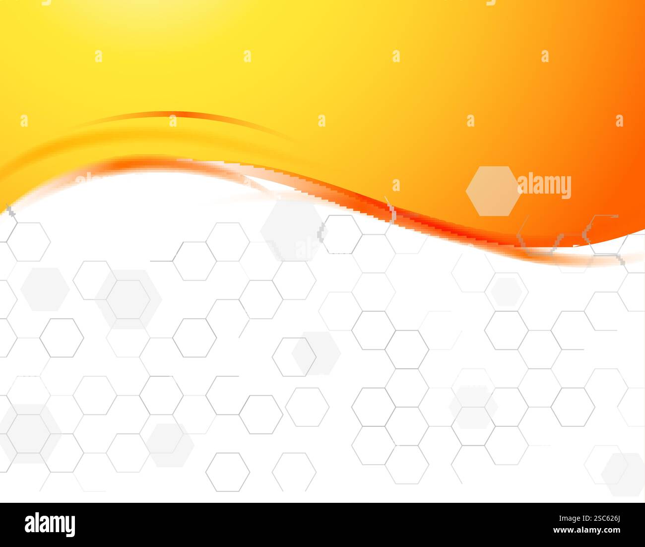 Abstract orange hexagonal background gradient modern geometric design. Abstract technology geometric design. Stock Vector