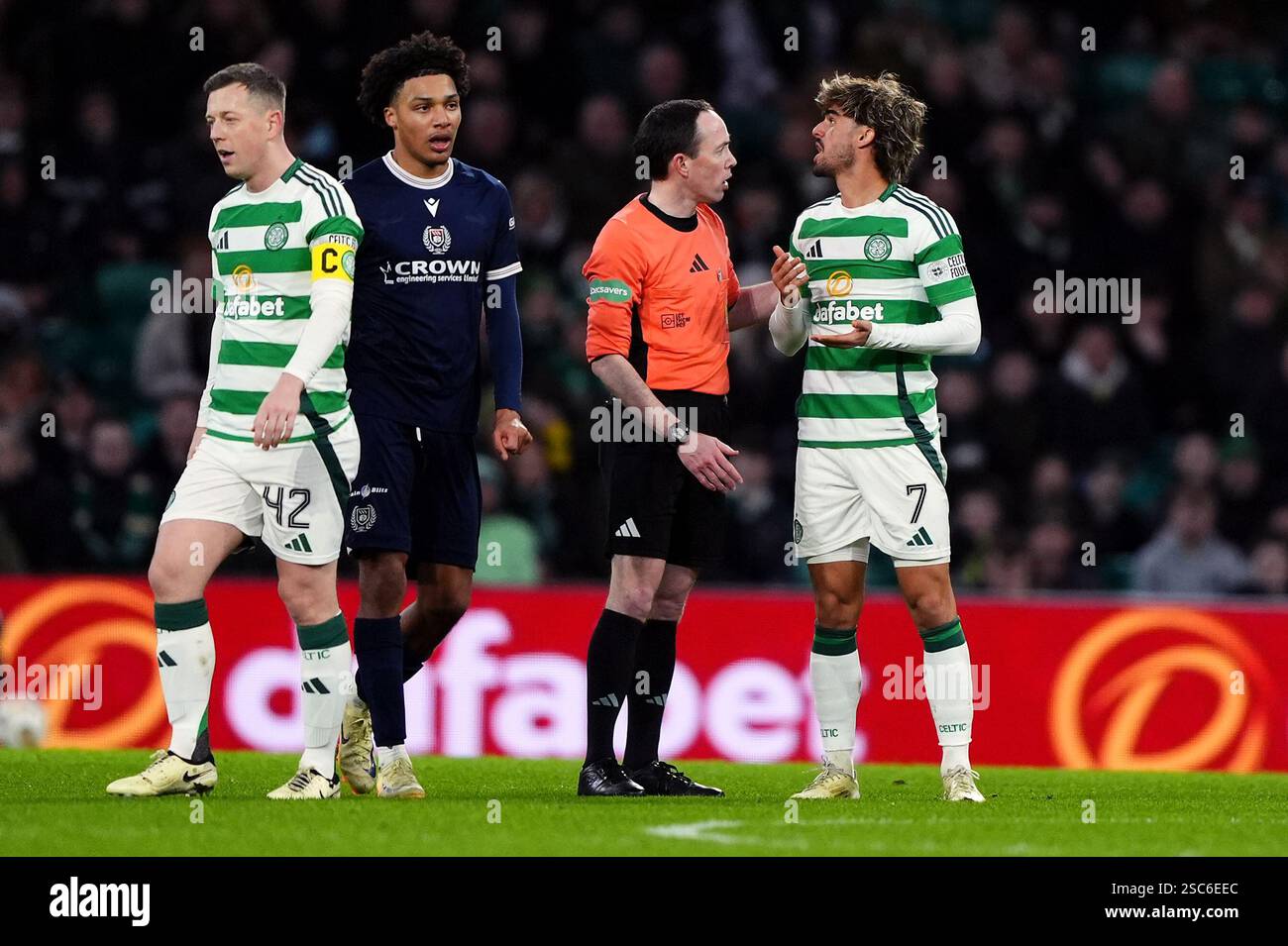 Celtic's Jota appeals to the referee during the William Hill ...