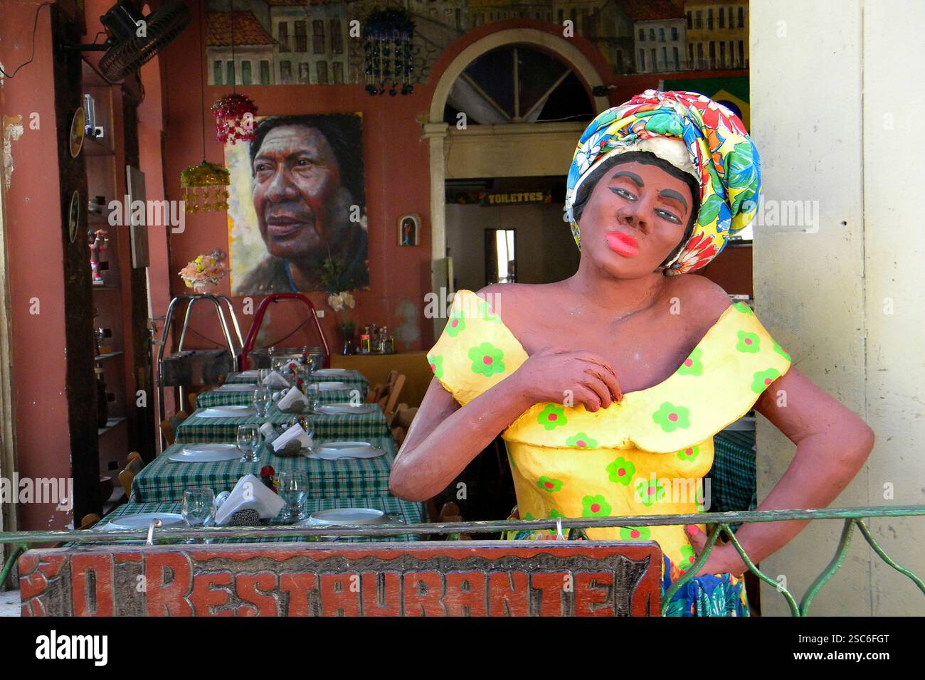 Traditional Restaurant. Sao Luis. Maranhao. Brazil. Stock Photo