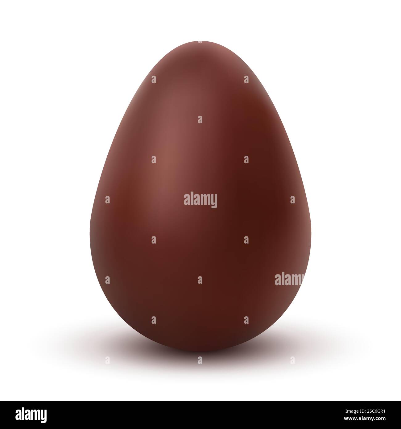 Chocolate easter egg vector isolated candy icon. Chocolate gift realistic easter egg Stock Vector