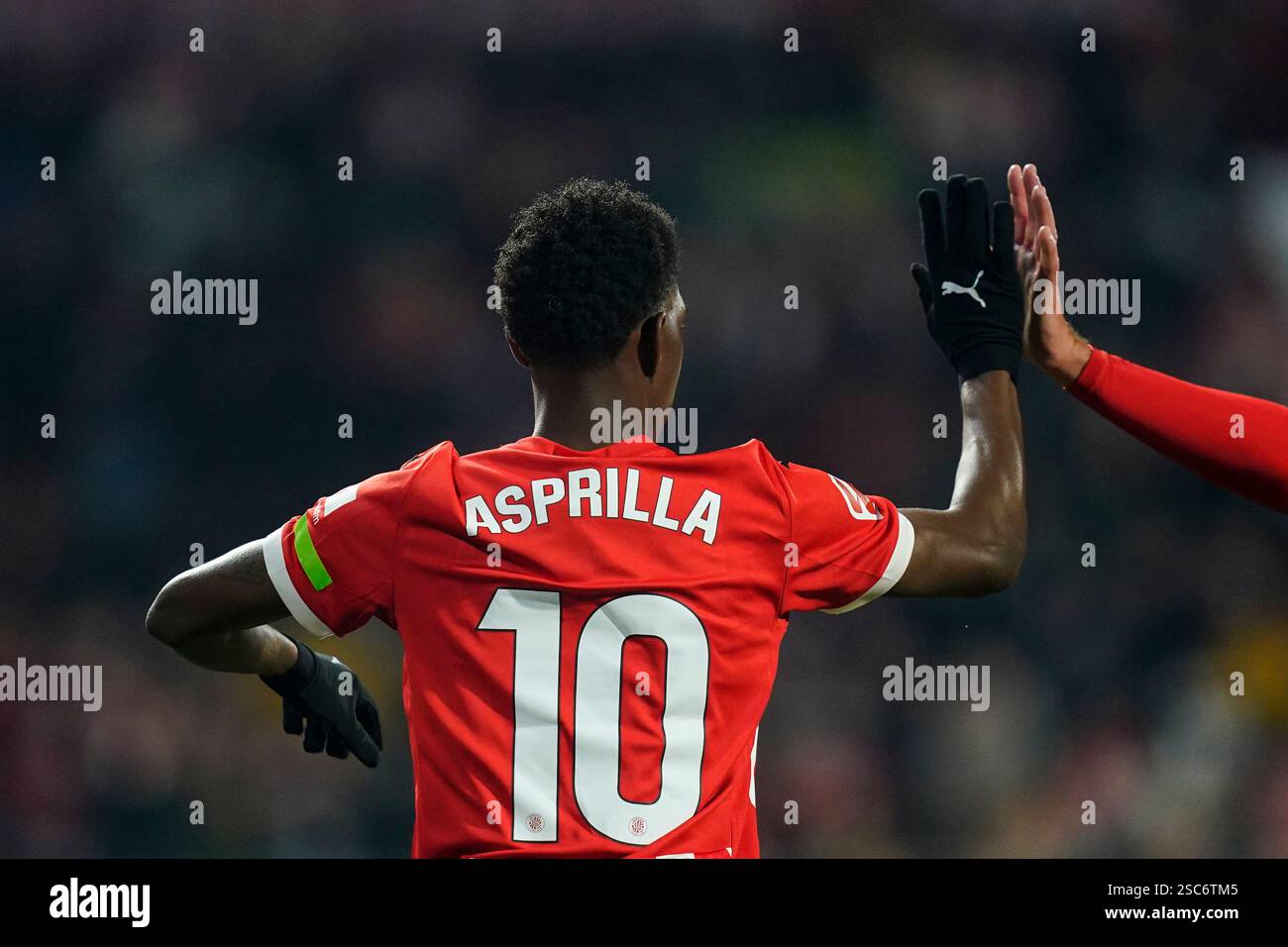 Yaser Girona, Spain. 03rd Feb, 2025. Yaser Asprilla of Girona FC celebrates ...
