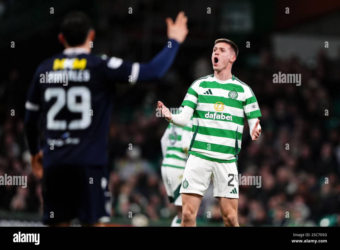 Celtic's Johnny Kenny reacts during the William Hill Premiership match ...