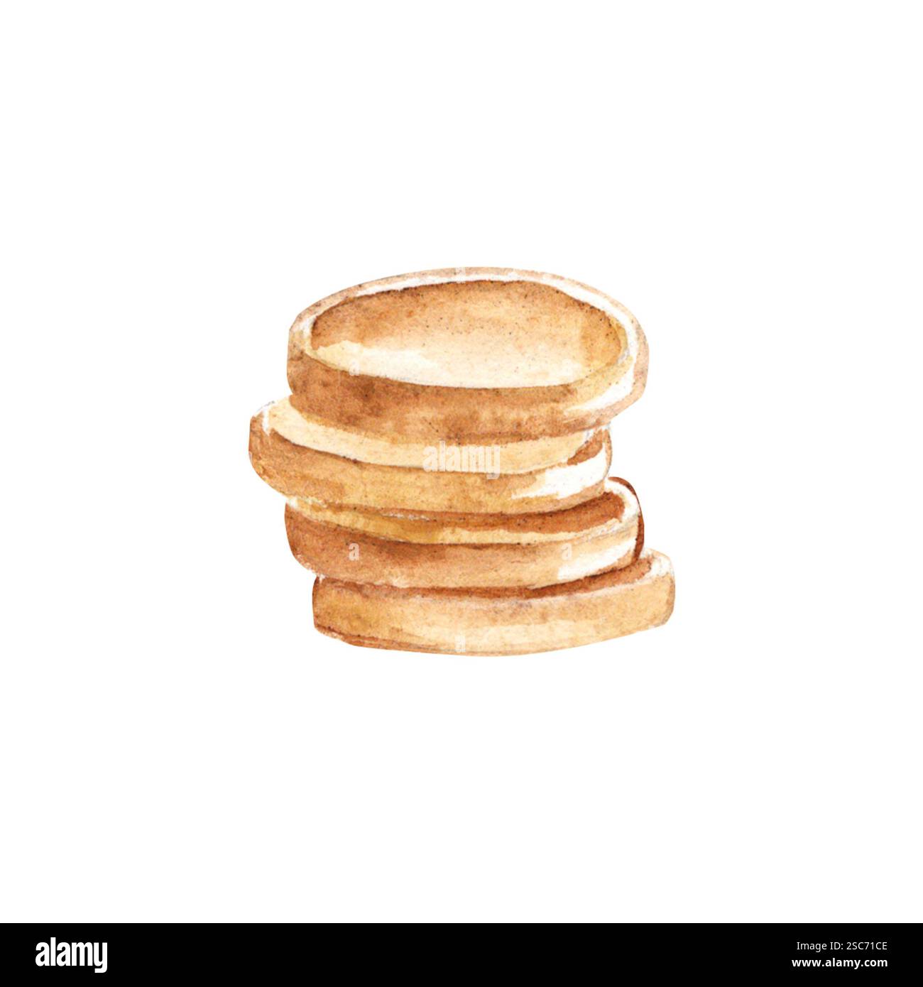 Golden coins Heap, Money stack pile. Hand drawn watercolor US dollar ...