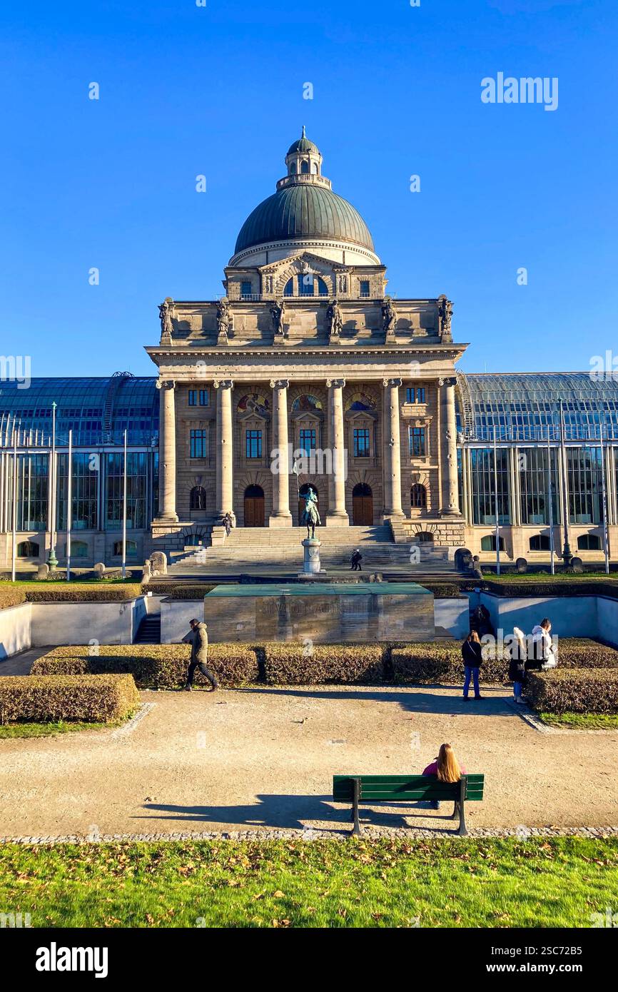 MUNICH, GERMANY - DECEMBER 2, 2024: The Hofgarten (Court Garden) is a garden in the center of Munich, located between the Residenz and the Englischer - Smartphone Captured Stock Image